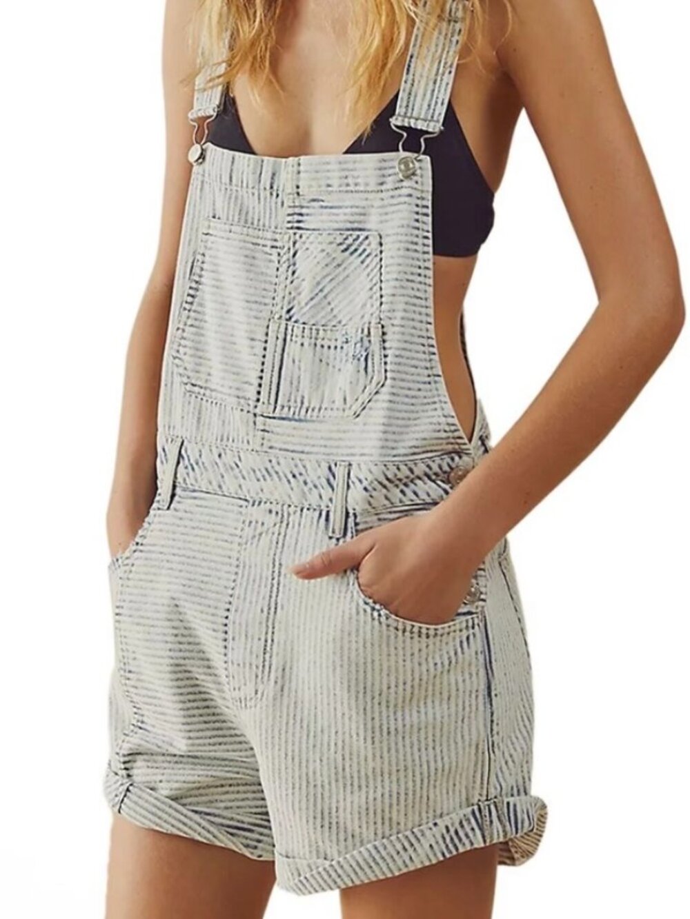 FREE PEOPLE, We The Free Ziggy Printed Shortalls, Size: Large